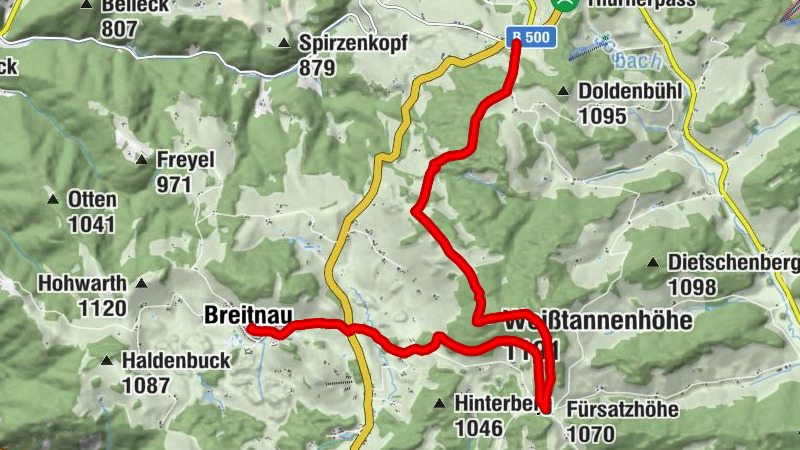 Breitnau - Weißtannenhöhe mit Weitblick über den Westweg