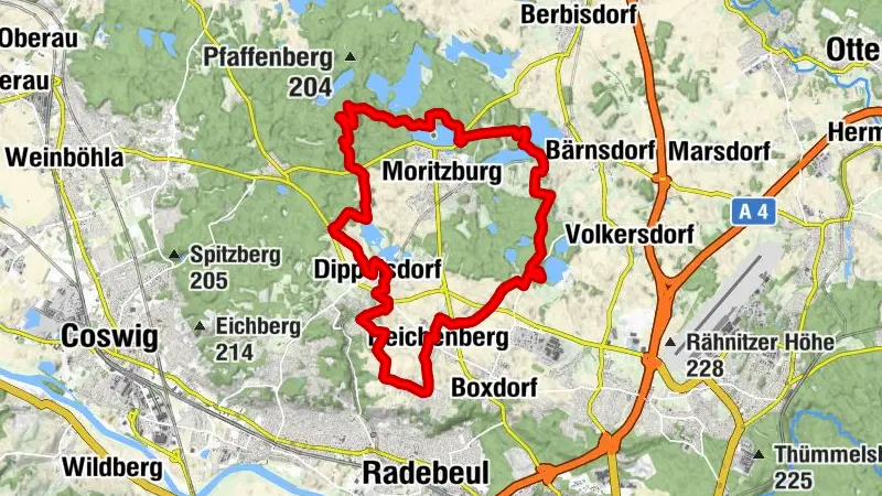 Moritzburger Wander-Reiter-Runde - Südteil