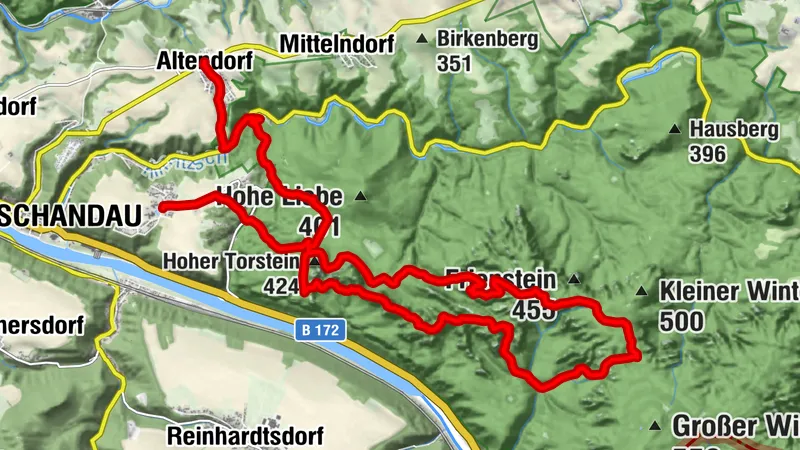 Hohe Liebe - Schrammsteine Rundweg