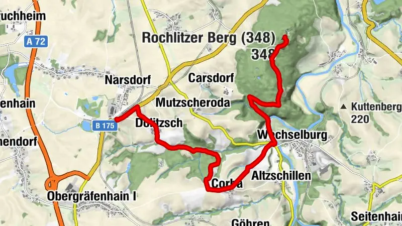 Wanderung vom Narsdorfer Bahnhof auf den Rochlitzer Berg