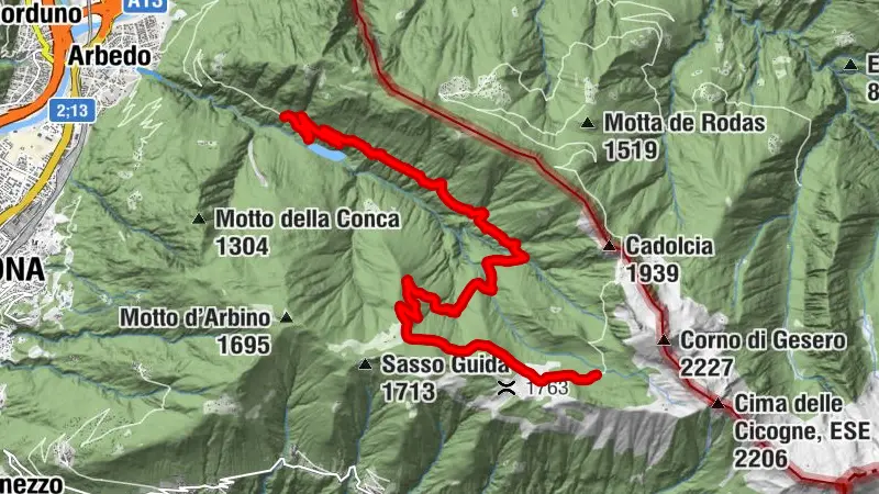 Anstieg Arbedo – Gesero