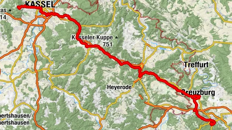 Herkules-Wartburg Radweg