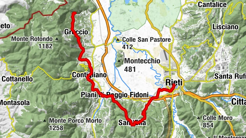Camino di San Francesco | Etappe 15C Greccio - Rieti