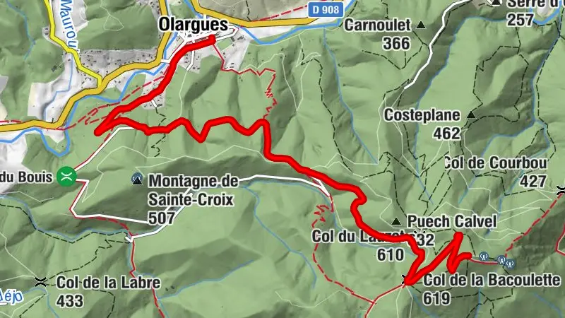 LIAISON ENDURO N°3 : OLARGUES - NAUDECH  - SITE VTT-FFC CAROUX EN HAUT LANGUEDOC