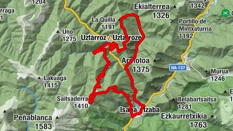 Isaba / Izaba - Axariberoki / Punta San Juan - Club Vasco de Camping - Saitsaderra