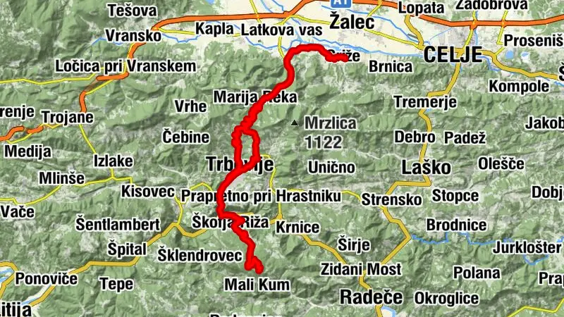 Griže - Podmeja - Trbovlje - Kum in nazaj