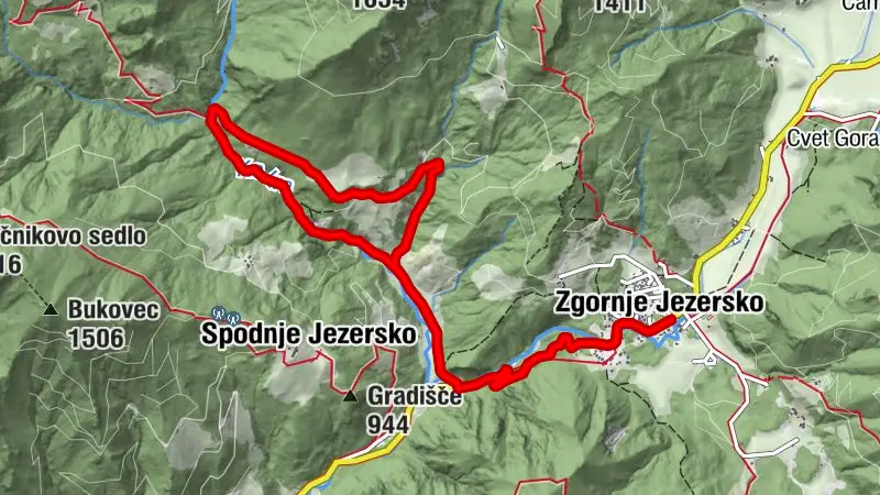 Zgornje Jezersko - Spodnji Kraj - Lehnjakovi izviri