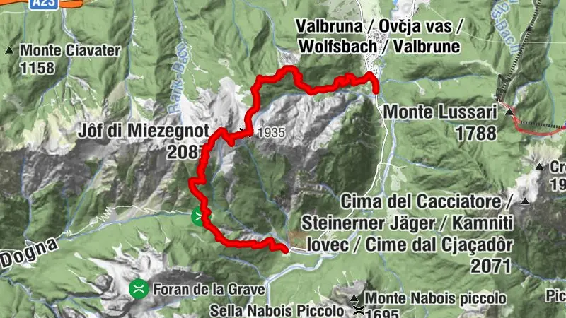 Rundgang Kleiner Mittagskofel und Mittagskofel (Jôf di Miezegnot)