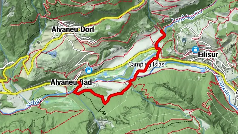 Bad Alvaneu- Zinols- Hof Las Sorts- Schmittnertobel (Wasserweg Ansaina Teil 2)