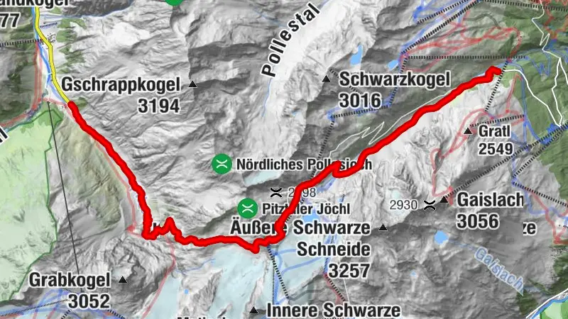 E5 Mittelberg - Skigebiet Rettenbach