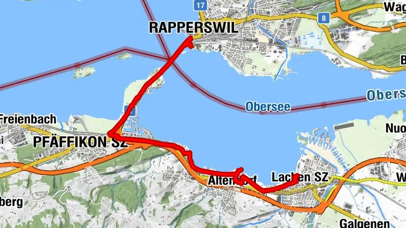 Erlebnisweg Obersee: Rapperswil - Lachen