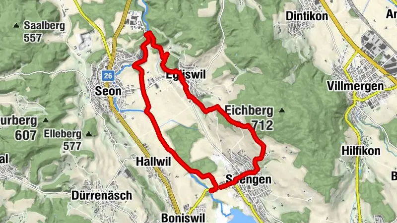 Schloss Hallwyl – Eichberg – Schloss Hallwyl