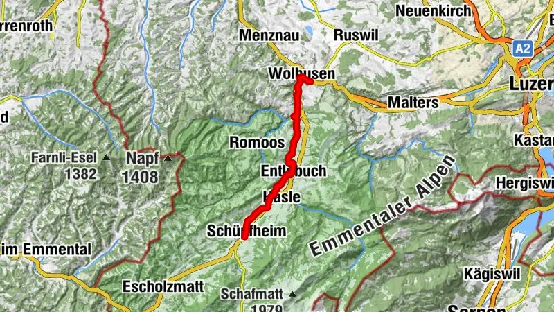 Emmenuferweg Etappe 2: Schüpfheim-Wolhusen