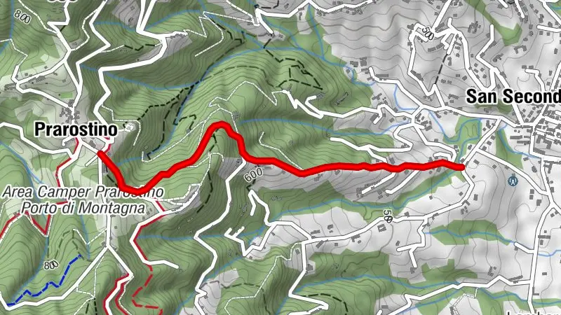 SAN SECONDO DI PINEROLO Aufstieg nach Prarostino (Variante Via Massera)