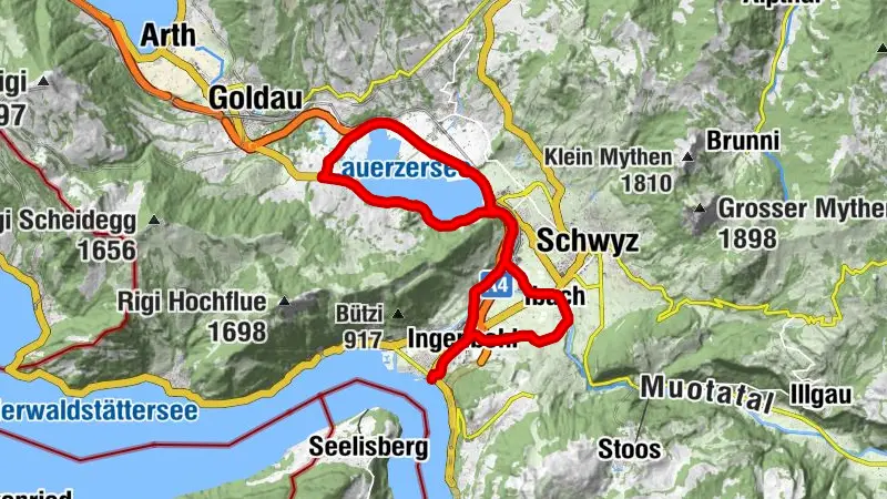 Vom Lauerzer- zum Vierwaldstättersee