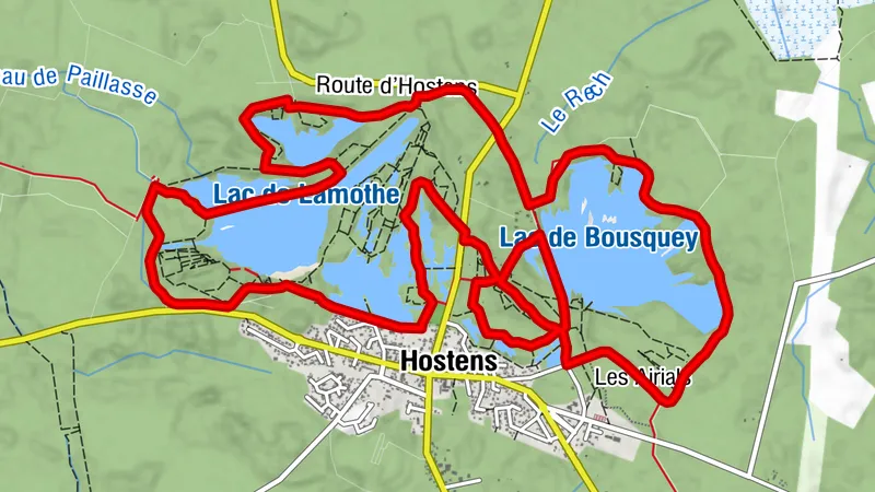 Grande boucle autour des lacs d'Hostens