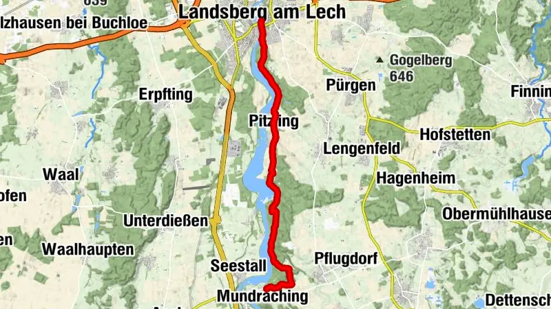 Landsberg am Lech nach Mundraching, Abschnitt 1