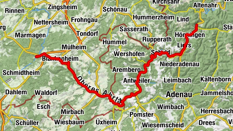 Tagestour: Ahr-Radweg (Blankenheim-Wald - Ahrbrück)