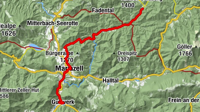 Romea Strata, Vienna-Roma, tappa #5 Ulreichsberg nach Gußwerk