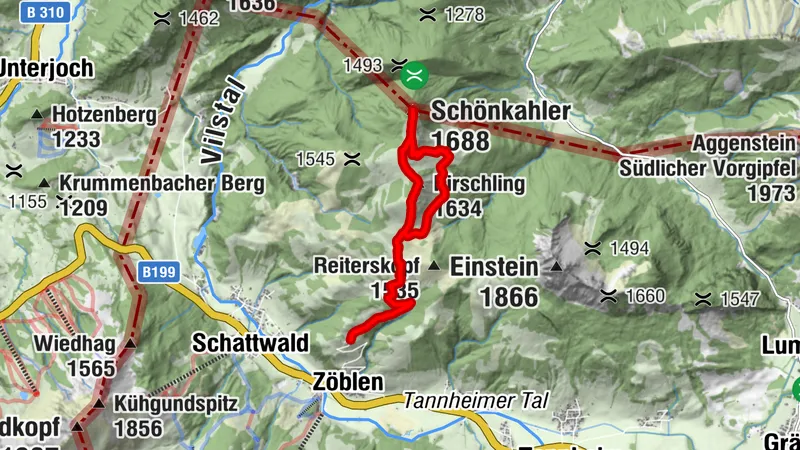 Aufstieg zum Schönkahler (1689m) | Ein Abstecher aus Zöblen vom Zugspitzblick