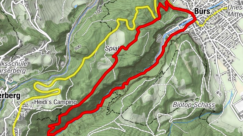 Bürser Schlucht, Kuhloch Runde von Am Steinbruch