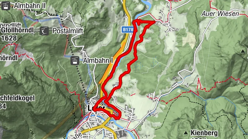 Der Triftsteig im Saalachtal bei Lofer