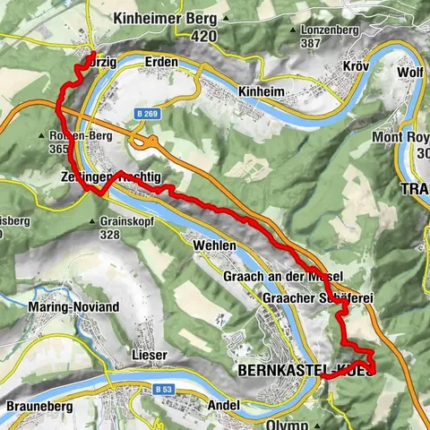 Moselsteig Etappe 11: Bernkastel-Kues - Ürzig