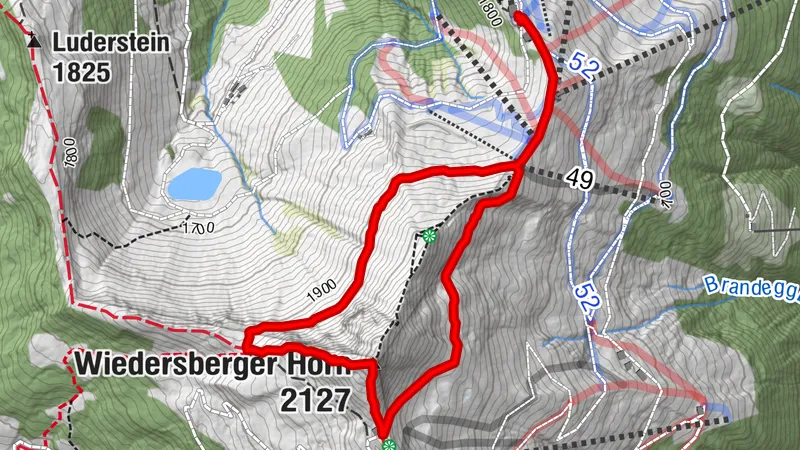 Panoramaweg mit Gipfelerlebnis Wiedersberger Horn 2.127m