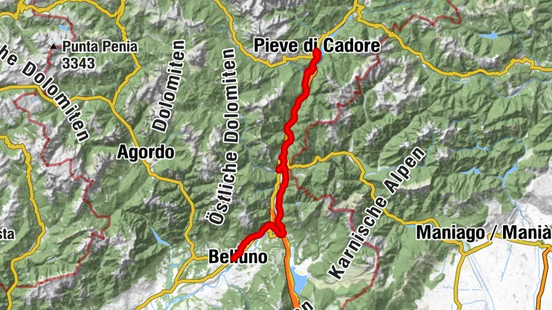 GTDB | Etappe 1: Belluno nach Pieve di Cadore