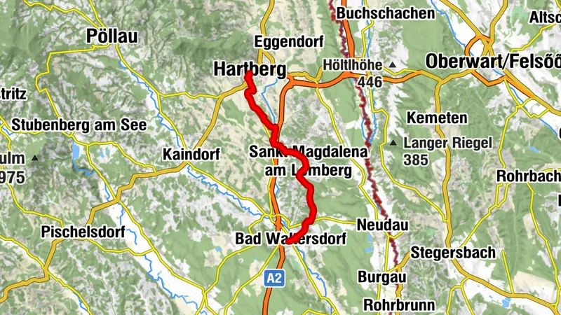 Etappe 28 Vom Gletscher zum Wein Nordroute Hartberg - Bad Waltersdorf