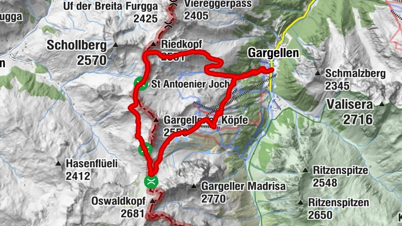 Gargellen - Riedberg - Gafierjöchle