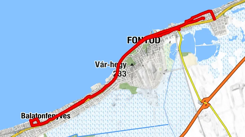 Fonyód- Fenyves bringával vissza félúton gyalog 🥵