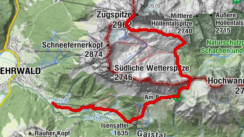Ehrwald, Knorrhütte, Zugspitze