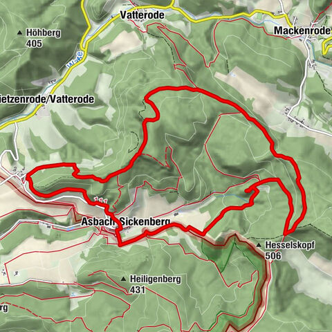 Premiumweg P16 Asbach-Sickenberg - Wanderbares Grünes Band