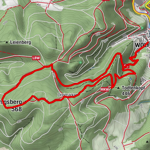 Wolfstein - Gipfelsteig zum Königsberg