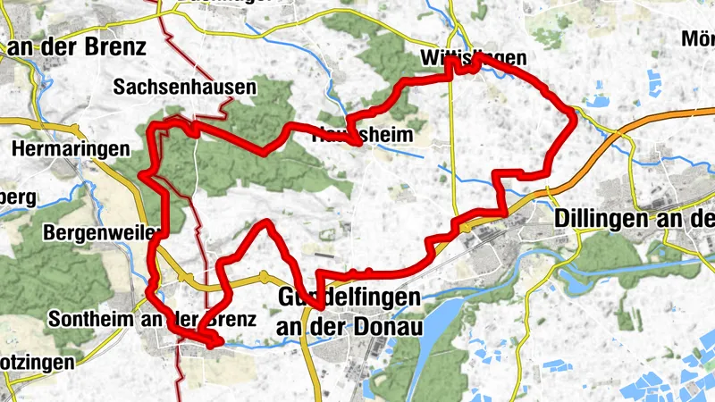 Entdeckertour  - 46,6 km, 220 hm