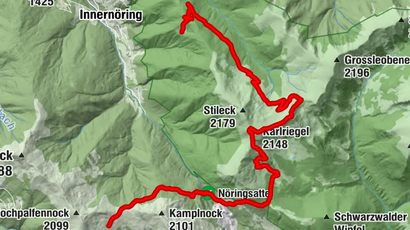 Millstätterhütte-Langnock-Wenzlhütte-Glanzeralm-Freestyle zurück zu Millstätterhütte