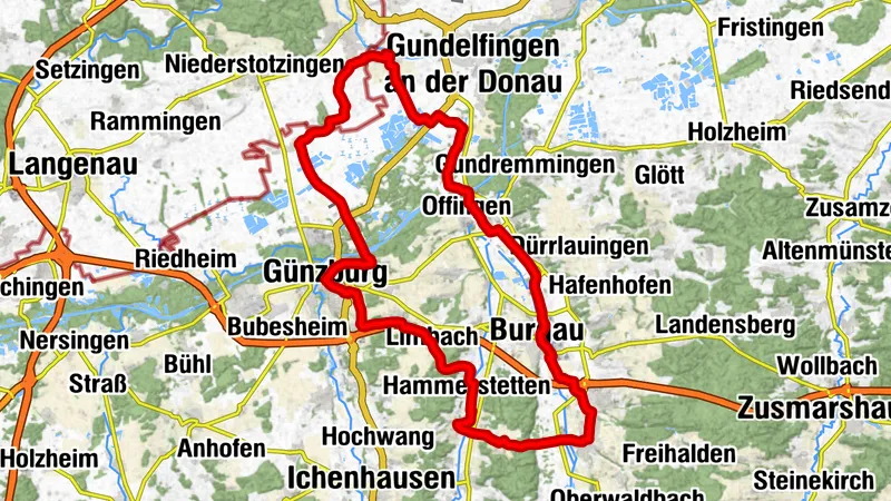 Radtour von Bächingen zum Mittagstisch und Café 12  - 62,2 km, 212 hm