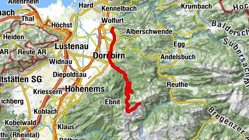 Wolfurt - Mörzelspitze - Wolfurt (Ultra Hiking Tour)