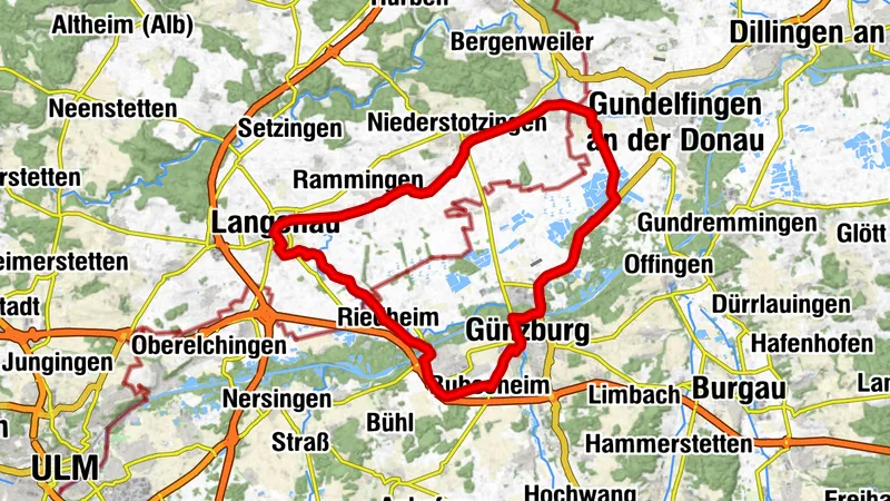 Radtour von Bächingen zum Mittagstisch und Café 13 - 51,0 km, 97 hm