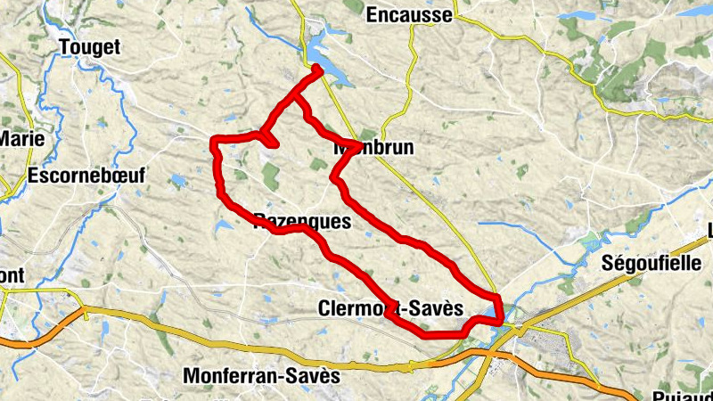 In Richtung des Sees von Saint-Cricq