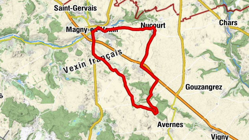 Fahrradstrecke rund um das Tatzenkreuz