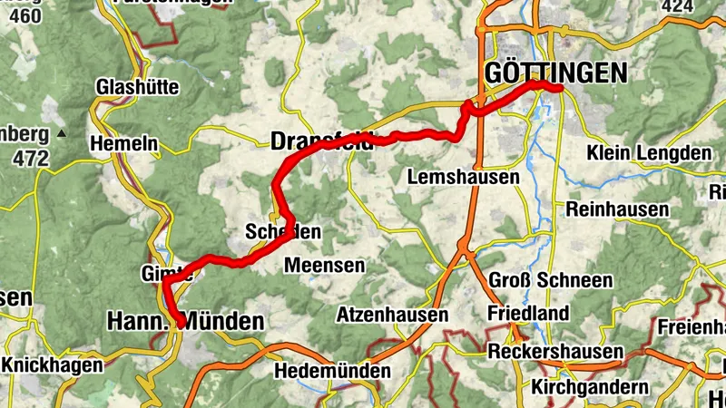 Von Göttingen nach Hann. Münden und zurück