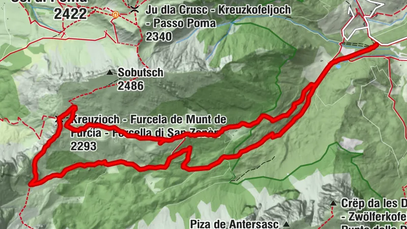San Martino in Badia, le odle da un'altra prospettiva