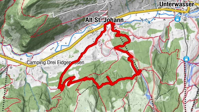 Rundweg Alt St. Johann - Sellamatt - Wisswand - Alt St. Johann