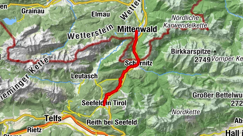 Via Romea Germanica – Die Tiroler Etappe 1 (Mittenwald - Seefeld Tirol)