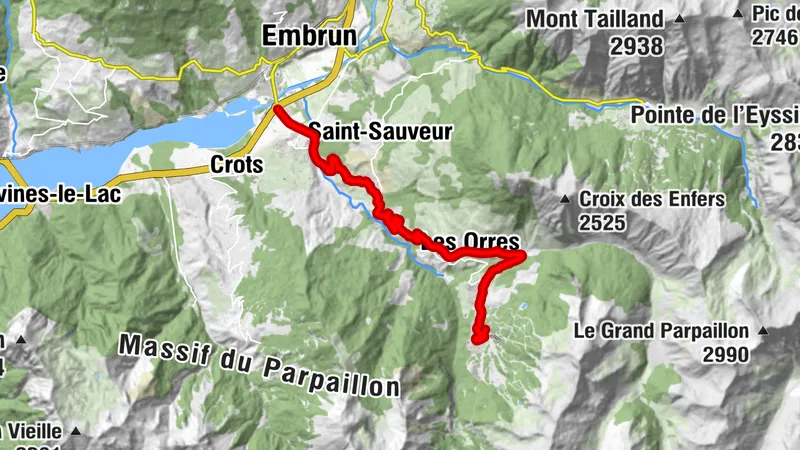 Aufstieg nach Les Orres