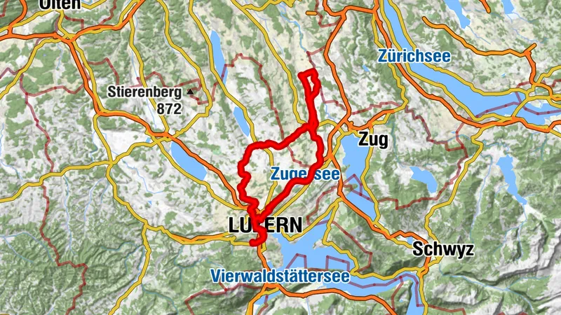 Kriens- Merenschwanden-Hochdorf-Kriens/Schweiz