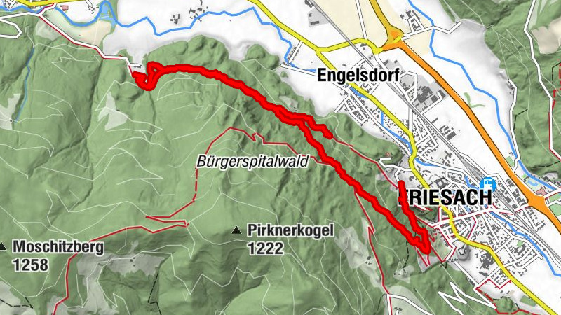 Babarabad mit Blick aus dem Westen über Friesach