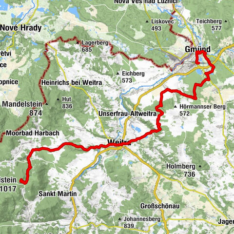 08 Eisenwurzenweg, Etappe 03: Gmünd - Nebelstein